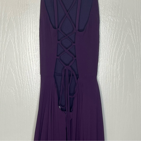 Lulu’s Sz M Strappy To Be Here Purple Lace Up Maxi Dress - Picture 7 of 16